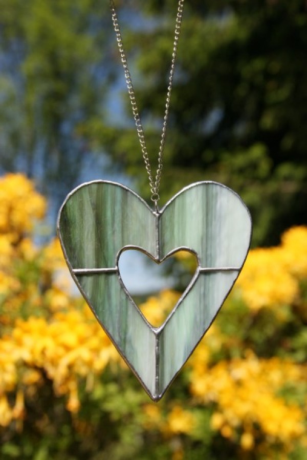 Srdce zelené menší - Lesní sklo