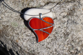 Srdce velké oranžové - Lesní sklo