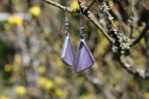 Náušnice fialové - Lesní sklo