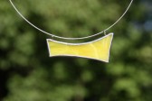 Náhrdelník sluníčkově žlutý - Lesní sklo
