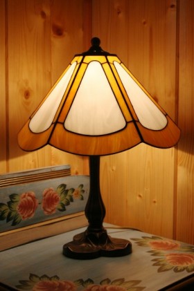 Tiffany lampa - Lesní sklo