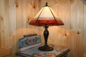 Tiffany lampa čtyřbarevná - Lesní sklo