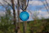 Pomněnkově modrý náhrdelník - Lesní sklo