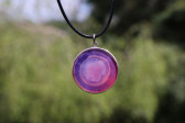 Fialový náhrdelník - Lesní sklo