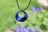 Modrý náhrdelník - Lesní sklo