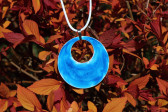 Modrý náhrdelník velký II - Lesní sklo