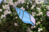 Mušle růžovo-modrá - Lesní sklo