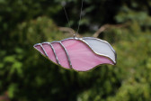 Mušle bílo-růžová - Lesní sklo