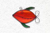 Červená rybka  - Lesní sklo