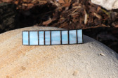 Spona modrošedá s patinou extra velká - Lesní sklo