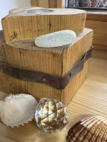 Lapač slunce velký - ozdoben růžovou a modrou - Lesní sklo